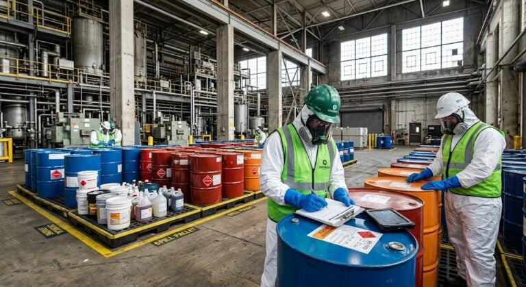 Hazardous waste container inspection