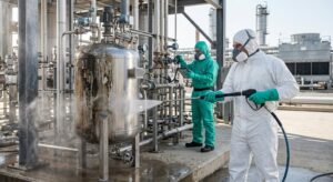 Industrial vessel hydroblasting cleaning services